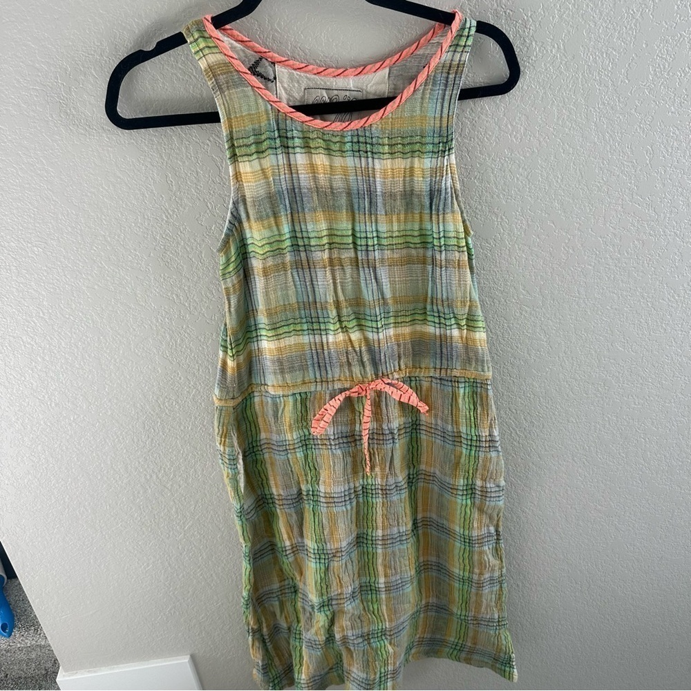 Ace & Jig Plaid Sleeveless Dress with Pink Accents